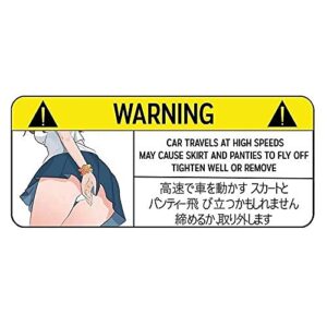 Anime Peek Warning Auto Sticker