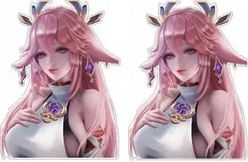 Genshin Impact Yae Miko Kitsukami Sticker Set
