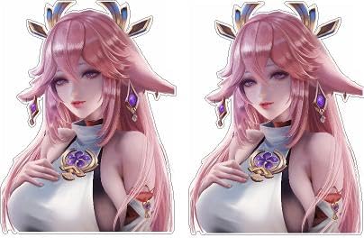 Genshin Impact Yae Miko Kitsukami Sticker Set