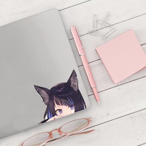 Kitsune Fox Girl Anime Sticker - 12 cm