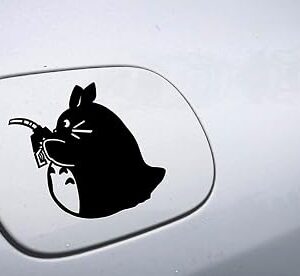 Totoro Tankdeckel Auto Sticker - Schwarz