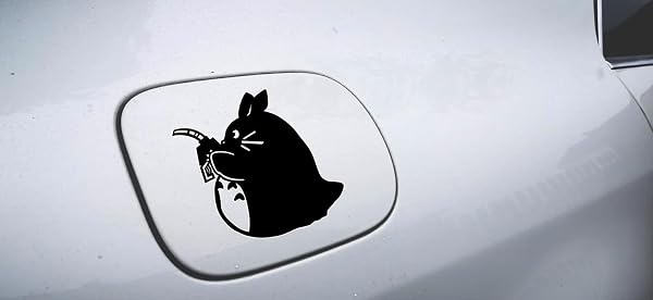 Totoro Tankdeckel Auto Sticker - Schwarz