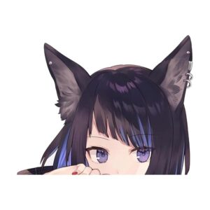 Kitsune Fox Girl Anime Sticker - 12 cm