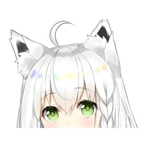 Hololive Shirakami Fubuki Peeker Sticker - 13 cm