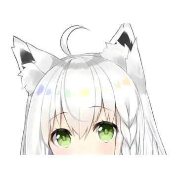 Hololive Shirakami Fubuki Peeker Sticker – 13,9 cm
