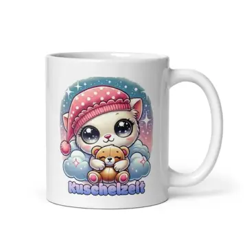 Kuschelige Katzen Tasse – Chibi Motiv