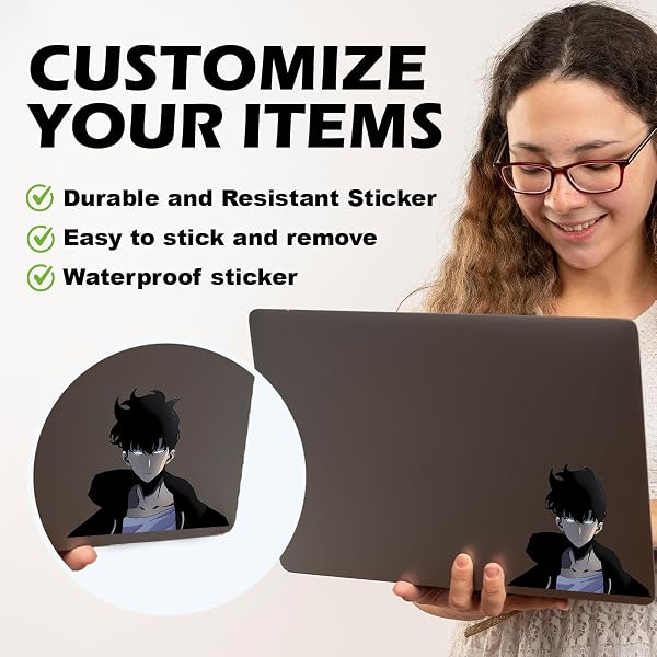 Solo Leveling Sung Jin-Woo Peeker Sticker - 14 cm