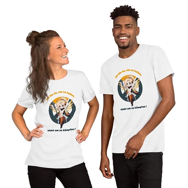 Mercy T-Shirt Gaming Anime Design mit Spruch für Heiler-Fans
