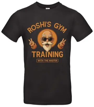 Roshi’s Gym T-Shirt - Farbe Schwarz, Größe XXL
