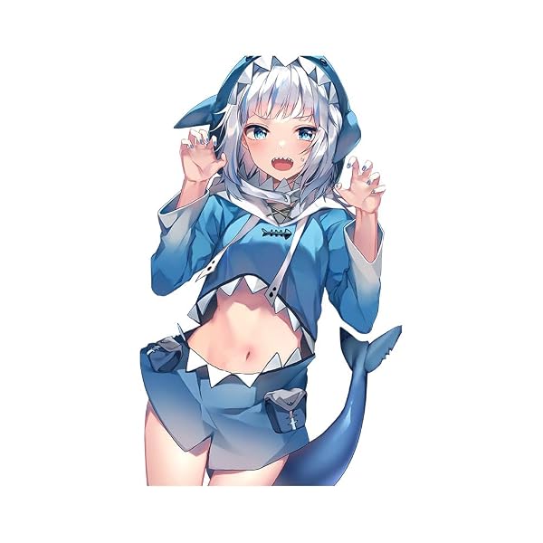 Hololive Gawr Gura Peeker Sticker - 13 cm