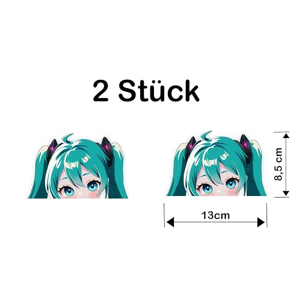 Hatsune Miku Peeker Anime Sticker - Produktbild 2