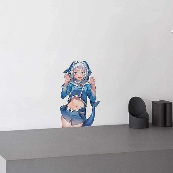 Hololive Gawr Gura Peeker Sticker - 13 cm