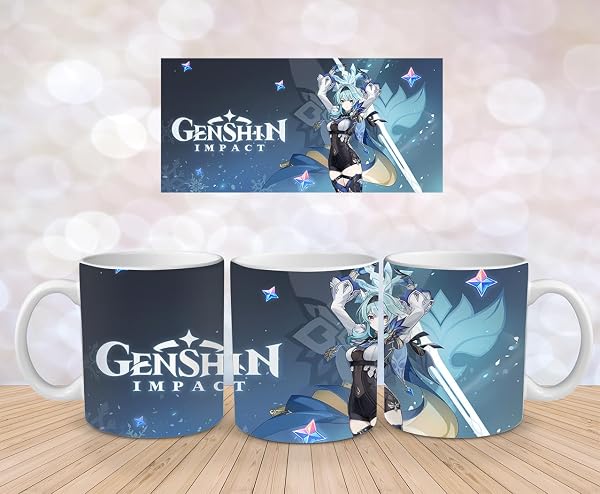Genshin Impact Tasse: Mehrere Designs, Hochwertige Keramik, Perfekt für Gaming Fans - Eula