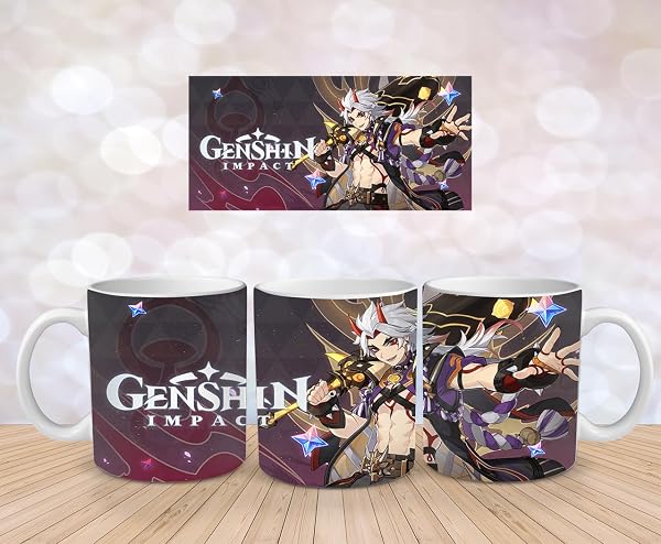 Genshin Impact Tasse: Mehrere Designs, Hochwertige Keramik, Perfekt für Gaming Fans - Arataki