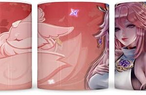 Yae Miko Tasse - Genshin Impact Fanartikel - 330 ml Gaming Becher - Hochwertige Keramiktasse für Anime Fans