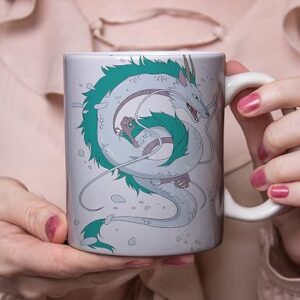 Haku Reise ins Zauberland Kaffeetasse Anime Tasse 330ml weiß Spülmaschinen fest sowie Mikrowellen geeignet farbig bedruckte Teetasse Drache