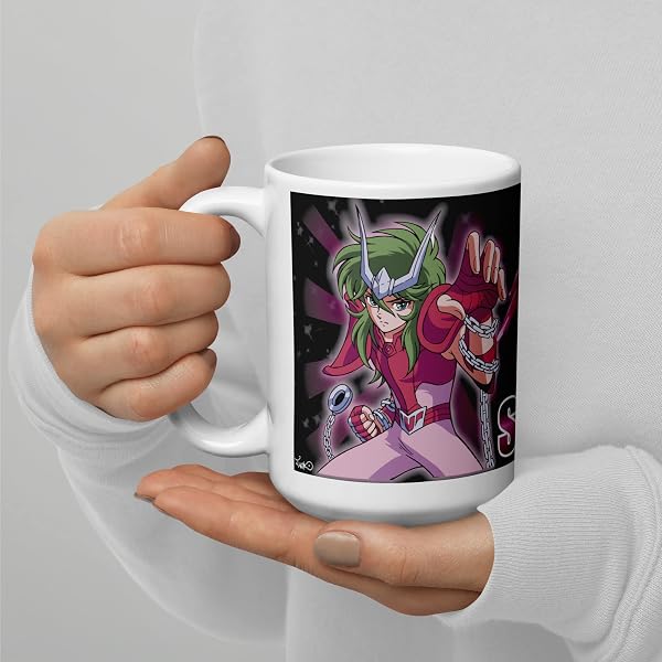 Shun Andromeda Kaffeetasse 330ml - Büro - Kinder - bedruckte Tasse Lebenslange Farbgarantie Geschenk Anime Saint Seiya