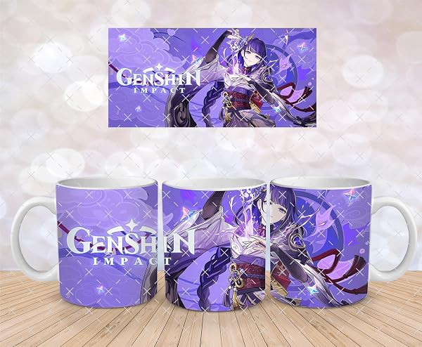 Genshin Impact Tasse: Mehrere Designs, Hochwertige Keramik, Perfekt für Gaming Fans - Raiden Shogun
