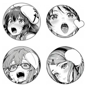 Anime Girl Sticker Set - 4 Stück