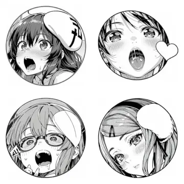 Anime Girl Sticker Set – 4 Stück