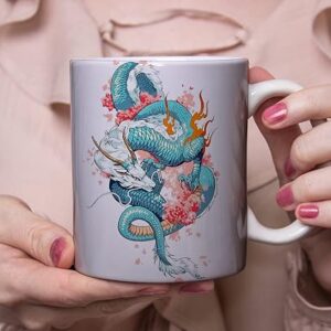 Haku Reise ins Zauberland Kaffeetasse Anime Tasse 330ml weiß Spülmaschinen fest sowie Mikrowellen geeignet farbig bedruckte Teetasse Drache