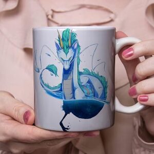 Haku Chihiros Reise ins Zauberland Kaffeetasse Anime Tasse 330ml weiß Spülmaschinen fest sowie Mikrowellen geeignet farbig bedruckte Teetasse (#2)