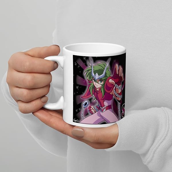 Shun Andromeda Kaffeetasse 330ml - Büro - Kinder - bedruckte Tasse Lebenslange Farbgarantie Geschenk Anime Saint Seiya