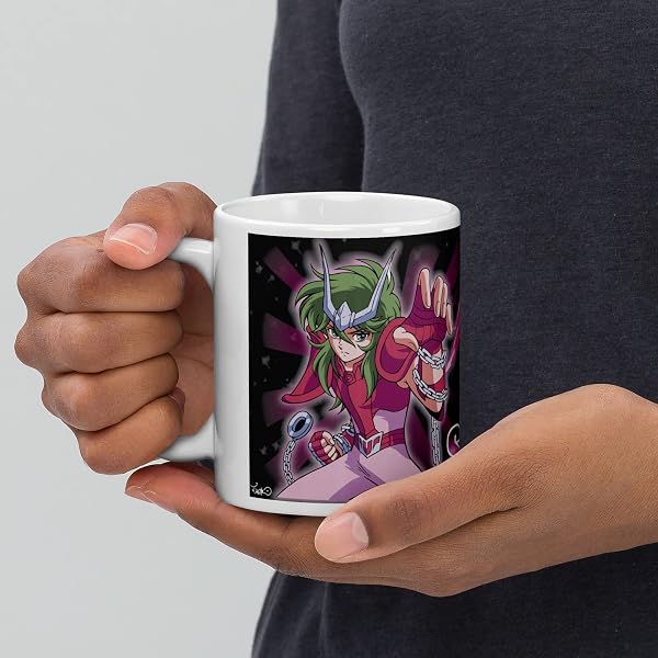 Shun Andromeda Kaffeetasse 330ml - Büro - Kinder - bedruckte Tasse Lebenslange Farbgarantie Geschenk Anime Saint Seiya